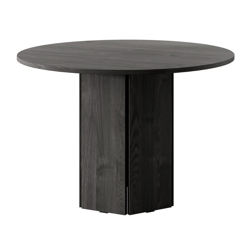 Camila Round Dining Table,  Ash Black