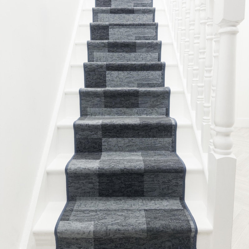 Stair Runner Geometric Area Rug, Runner 120 x 630 cm