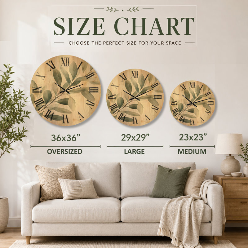Horloge murale Botanical, Medium