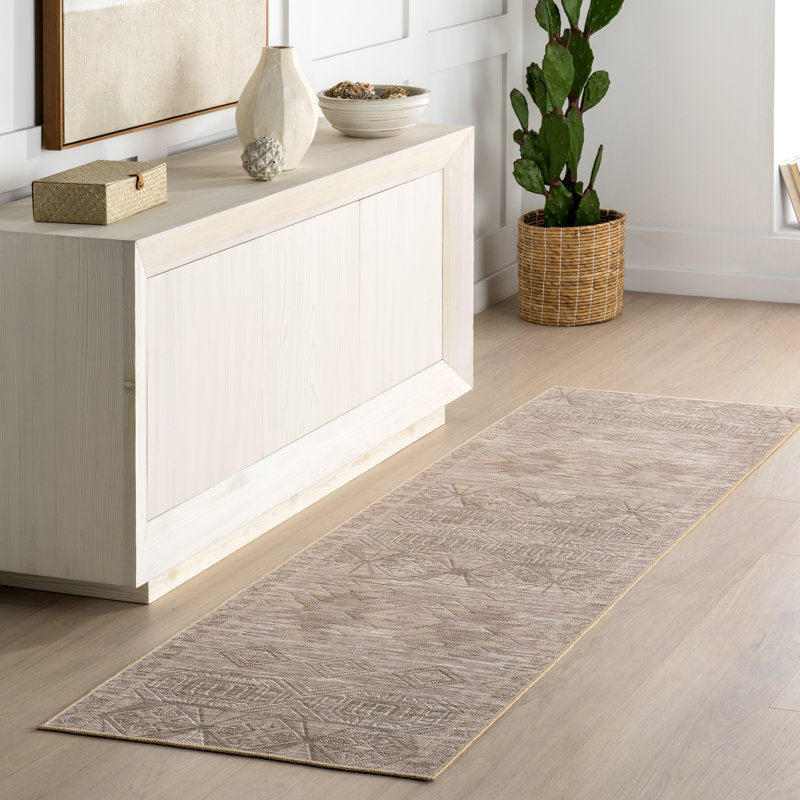 Riya SpinClean Geometric Machine Washable Area Rug, Runner 2'8" x 8'