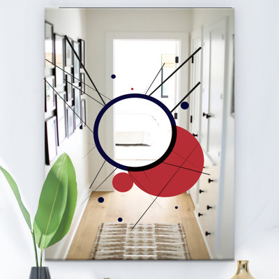 Miroir d'appoint circulaire Mid-Century