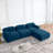 Modular Sectional Sofa, Button Tufted Designed And DIY Combination,L Shaped Couch With Reversible Ottoman, Green Velvet-857579447