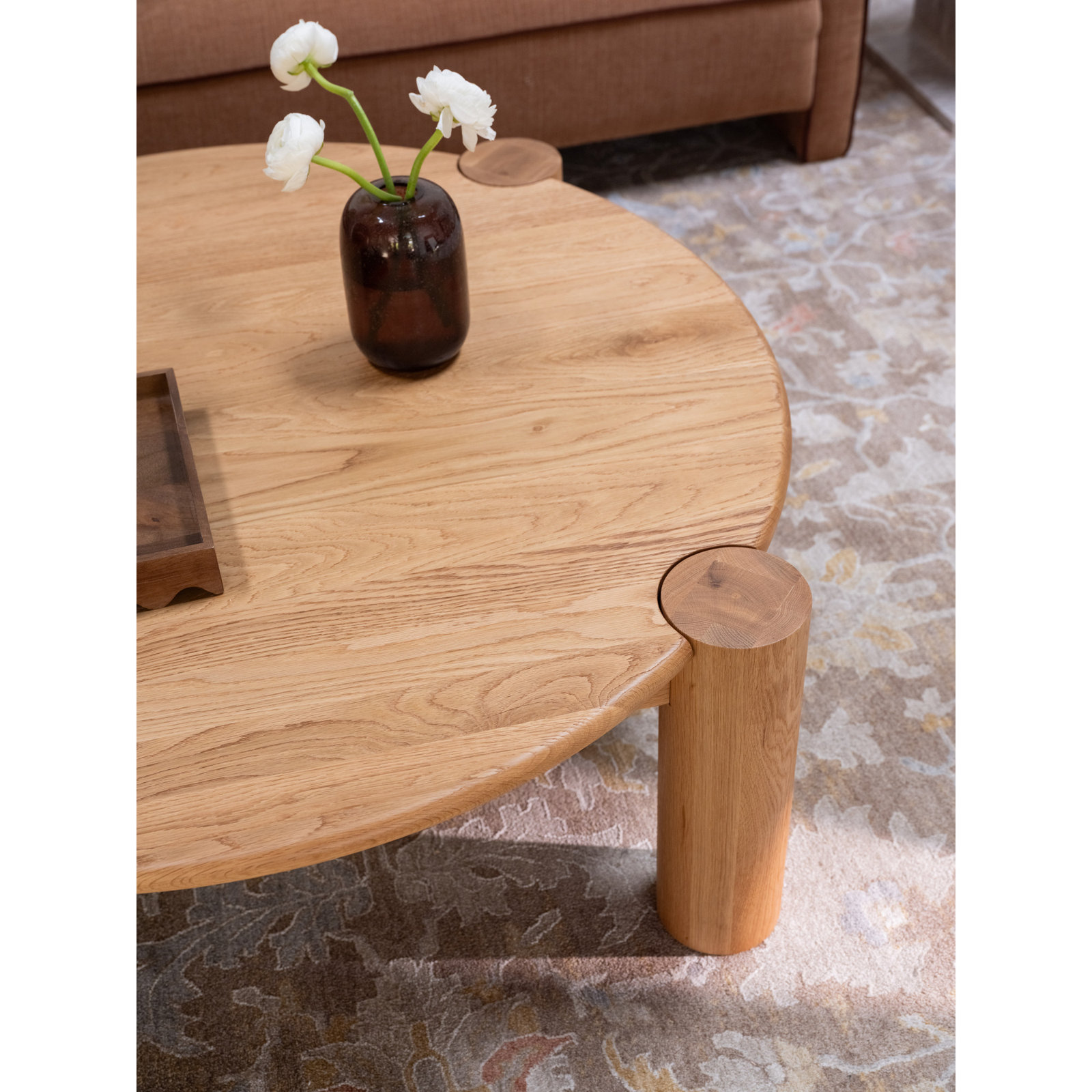 Ladonna 43" Oak Coffee Table, Tan