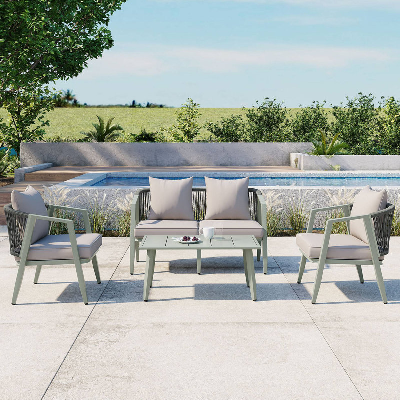 Ensemble de sièges d'extérieur durable et confortable, Vert