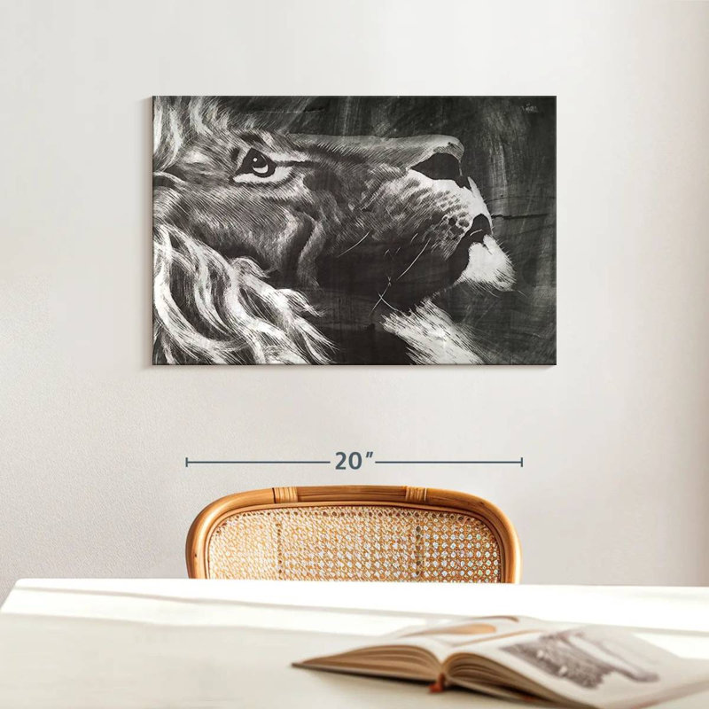 Brampt Chalk Lion, 16" H x 24" W