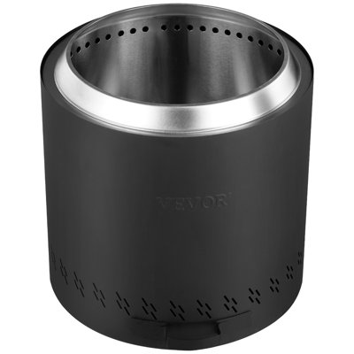 Smokeless Fire Pit Stove Bonfire, H: 15.4 In X Dia: 15.7 In ,Wood Burning Fireplaces With Removable Ash Pan, SUS430 Stainless Steel Inner Portable Outdoor Firepit,For Outdoor Patio Camping