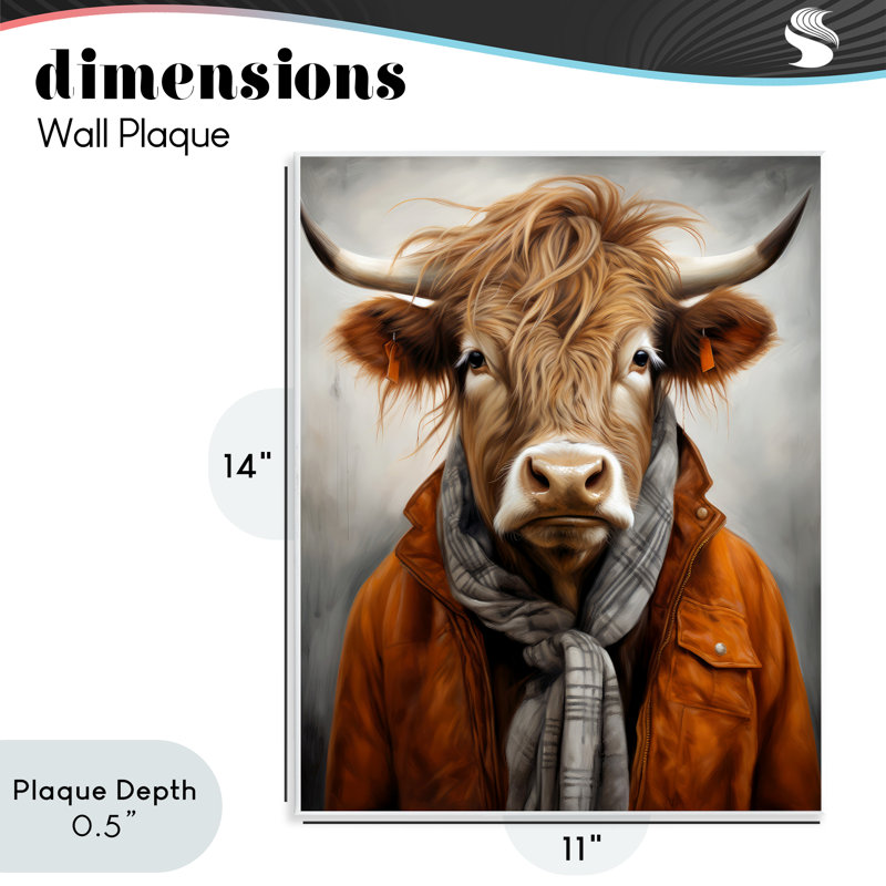 Plaque murale Buster Bull Horn, design par Ray Powers