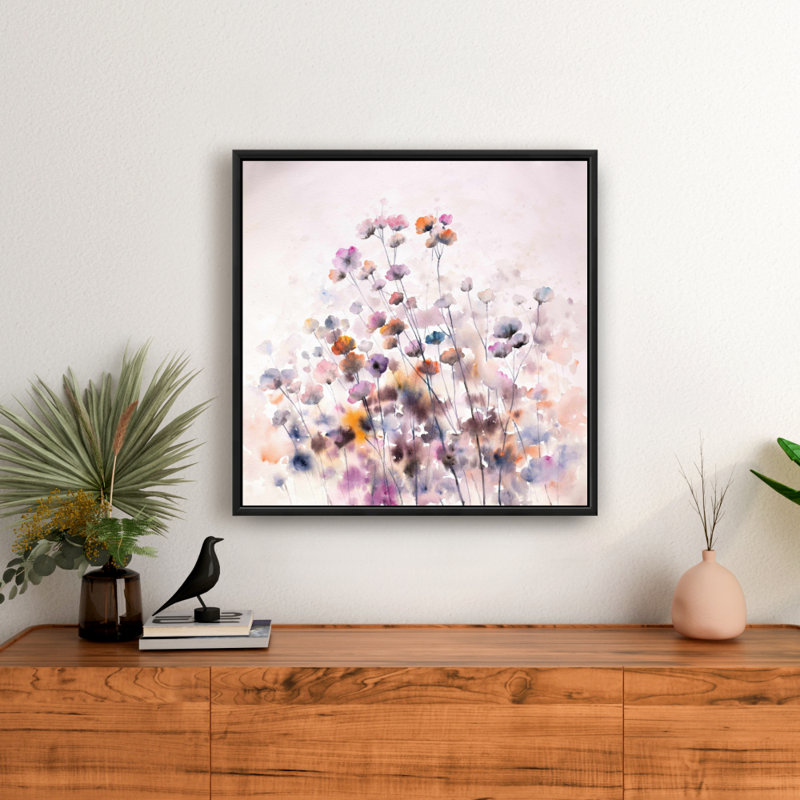 "Fleurs sauvages" sur toile, H 24 po x l 24 po