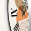 Abstrait géométrique abstrait soleil et lune avec feuille I - horloge murale moderne-60328428