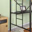 Lit mezzanine simple en métal avec bureau, prise de courant et éclairage DEL