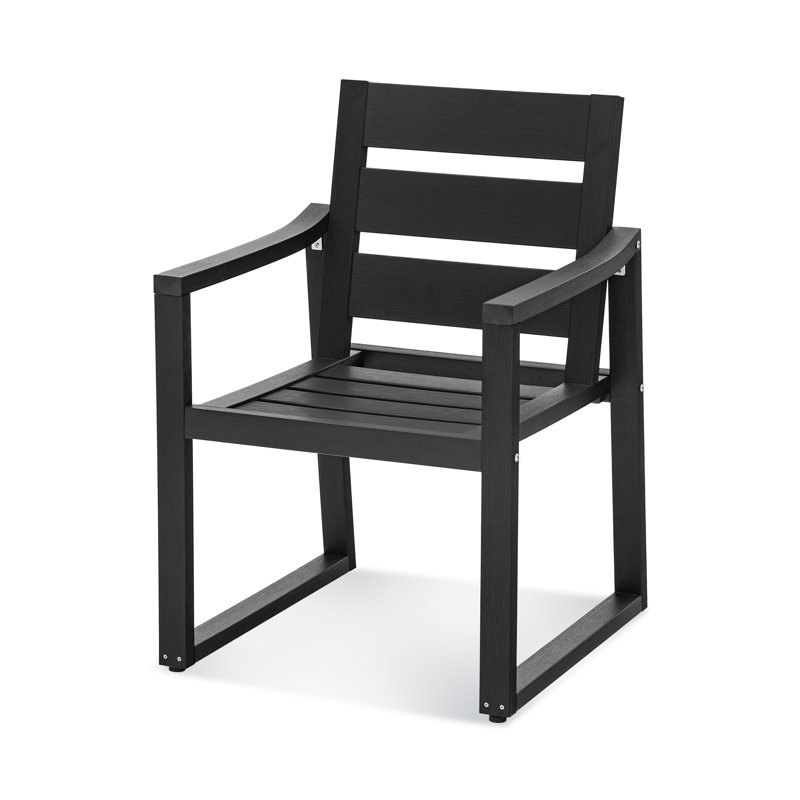 Chaise de patio Barner, Noir