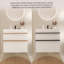 Meuble-lavabo mural blanc 24 po avec lavabo en acrylique intégré, 2 tiroirs à fermeture en douceur, armoire flottante pré-assemblée et moderne-1481445551-1481445554