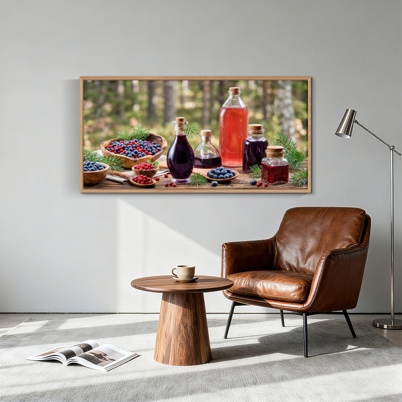 Tableau encadré sur toile « Baies des bois », 1 pièce, 147 x 71 cm, 58 po x 28 po