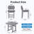 Small Space 4 - Person 32.1"  Square Dining Set Outdoor Poly Patio Chair with Table  All-weather Waterproof-1437324161
