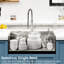 Évier en acier inoxydable 33 po x 22 po, sur comptoir, cuve simple - conception de cuisine pratique, avec évier à grille, cuve 33 po x 22 po, planche à découper sur comptoir, passoire, égratignure, conception spacieuse