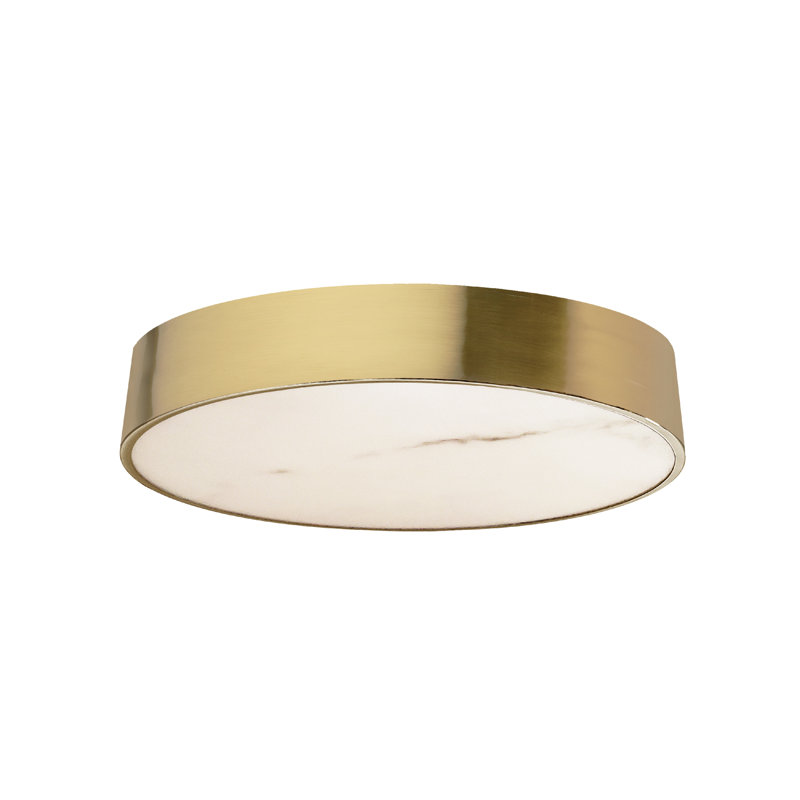 Plafonnier encastré Walsh, Laiton vieilli, 30 W, 3.5" H x 16" W x 16" D