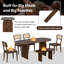Ensemble de table de salle à manger 6 pièces avec banc, ensemble de chaises de table ovales pour 6 personnes, ensemble de salle à manger de style moderne