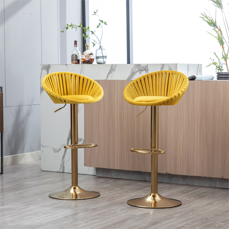 Tabouret de bar Melrick, Jaune