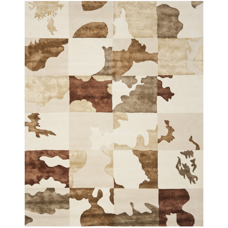 Soho Hand Tufted Wool Pile Geometric Rug, Rectangle 5' x 8'