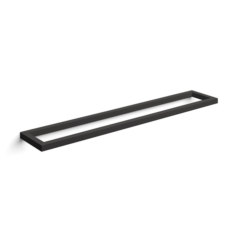 Gerla Towel Bar, Matte Black, 0.6" H x 23.6" L x 4.3" D