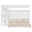 Lit double blanc et tablettes - peu encombrant, convient aux petits appartements et aux espaces de vie pratiques-286186596-286186595