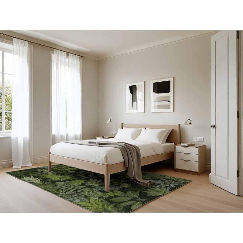Tapis vert lavable à la machine, Rectangle 5 pi x 7 pi