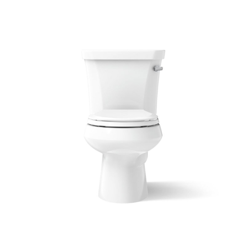 Wellworth 1.28 GPF Water Efficient Round Two-Piece Toilet (Seat Not Included), White, Right-Hand, No