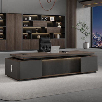 70.87"Luxury-simplified brown rectangular executive office table