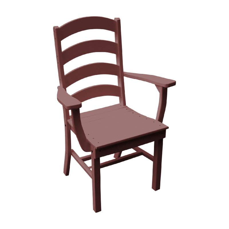  Chaise en polyuréthane avec accoudoirs Ladderback, Bois de cerisier