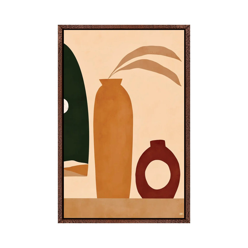 Ochre II by Bria Nicole - Print on Canvas, 66.04 cm H x 45.72 cm W, Classic Brown Wood Framed Canvas