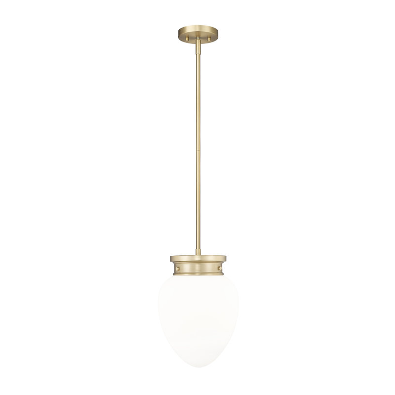 Luminaire suspendu 1 lumière Patrisio, Or moderne, H 95,5 po x l 10 po x P 10 po