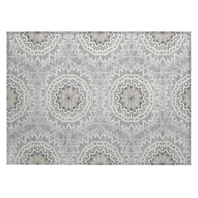 Kawtar Washable Geometric Indoor / Outdoor Rug