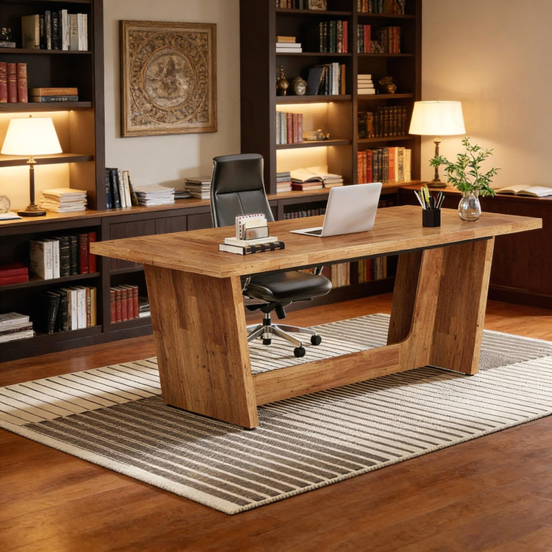 Bureau d'ordinateur en bois, Noyer