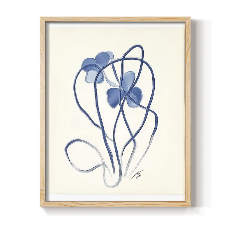 FLORAL Series DCL Framed Print - Solid Wood, 15" H x 12" W