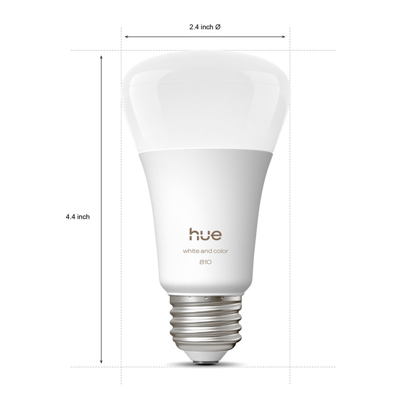 Philips Hue Smart A19 60W Bulb 3-Pack - White & Color Ambiance
