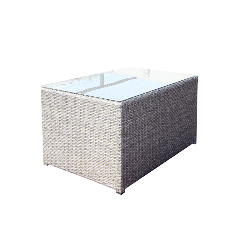 Glass Top Coffee Table, Gray