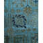 Tapis unique noué à la main Vibrance - bleu, 3 pi 10 po x 5 pi 8 po