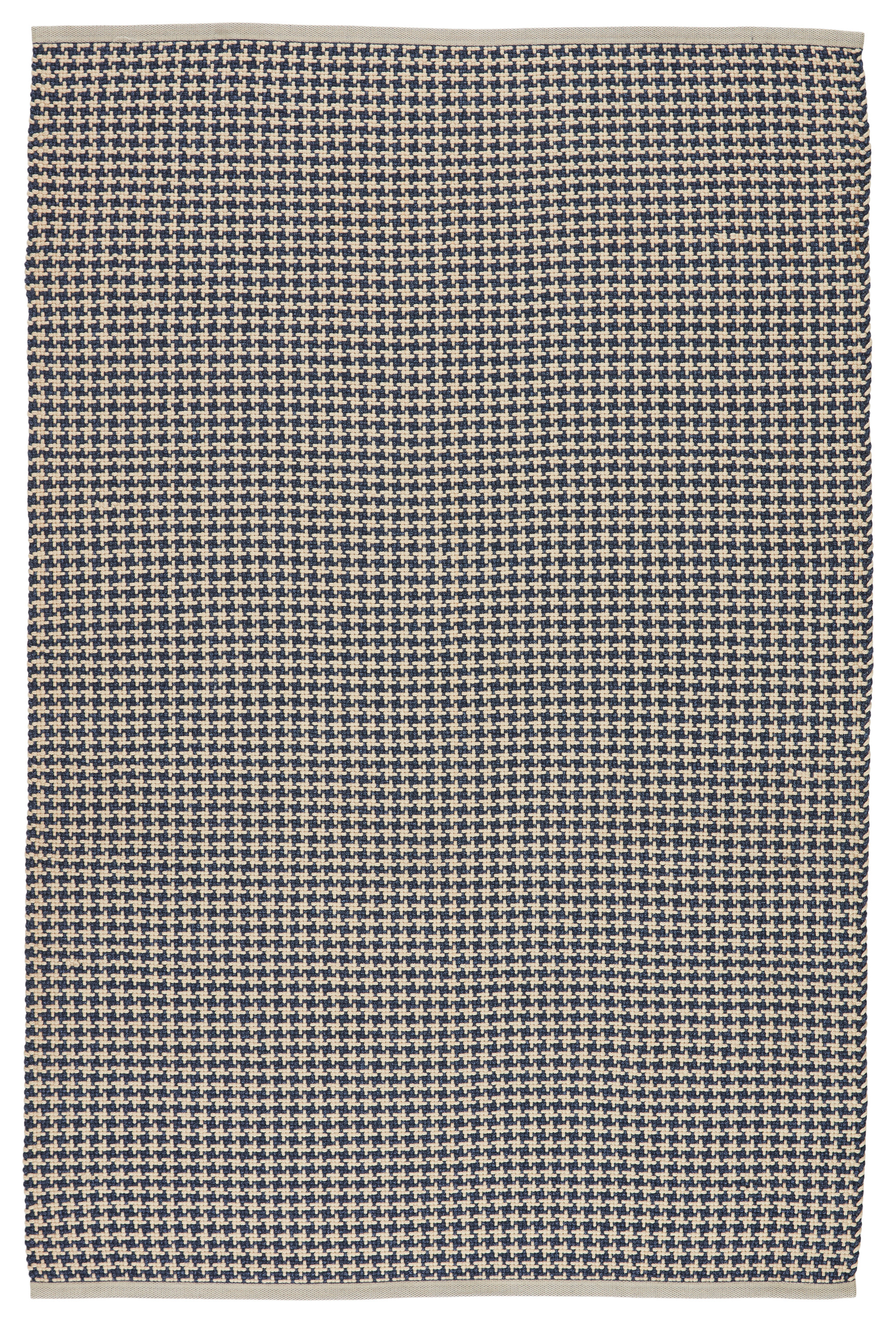 Joss & Main Greta Handmade Flatweave Winter White/Twilight Blue