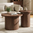 3-piece Mid Century Modern Living Room Table Set, Walnut