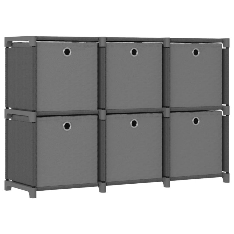 Étagère en acier l 40,6 po Maybrit, 9 cubes, Gris