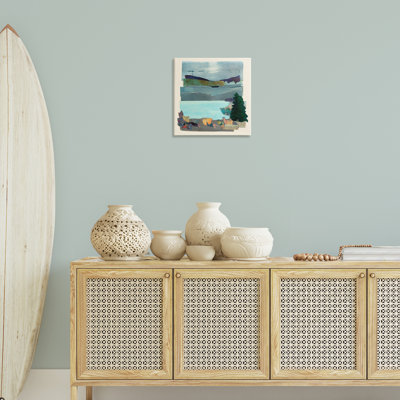 "Abstract Lake View Scene", art mural par Sara Everett