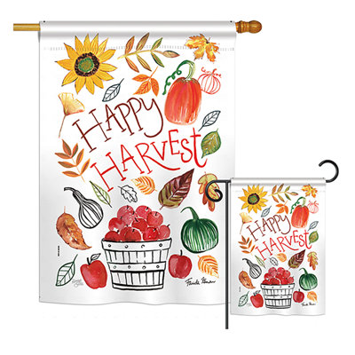 Double Sided Polyester Thanksgiving Flag Set