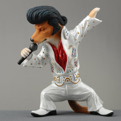 Figurine en polyrésine chien 4,72 pouces de hauteur