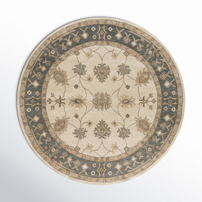 Southshore Handmade Wool Light Beige/Charcoal/Dark Brown Rug