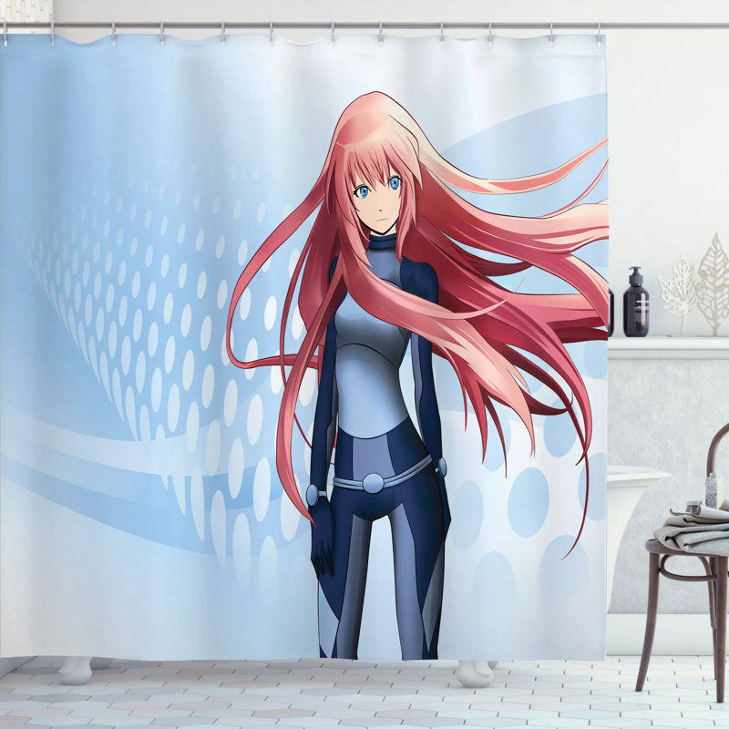 Rideau de douche simple futur anime décoration, l 69 po x L 75 po