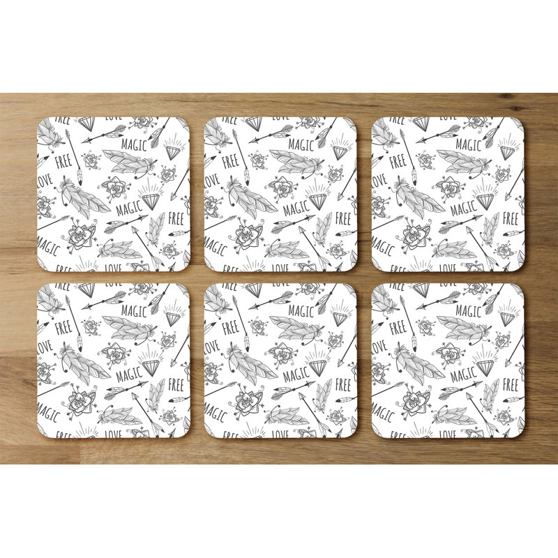Square 6 Piece Coaster Set