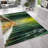 Non-Woven Thin-Type Printed Rug with Intricate Botanical Design and Earthy Brown Tones for a Rustic Look in Living Room and Bedroom Spaces-267677885