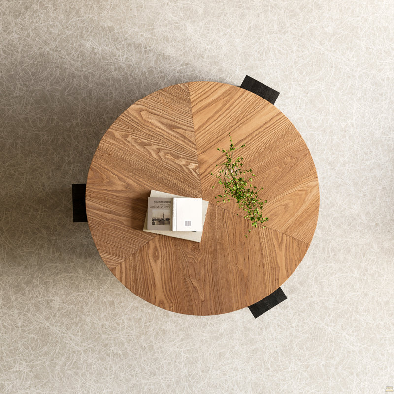 Table basse 33 po avec rangement caché, Bois naturel