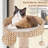 Tucker Murphy Pet™ 65" Cattail Cat Tower With Jute Scratching Posts Perch Basket Bed Dangling Balls