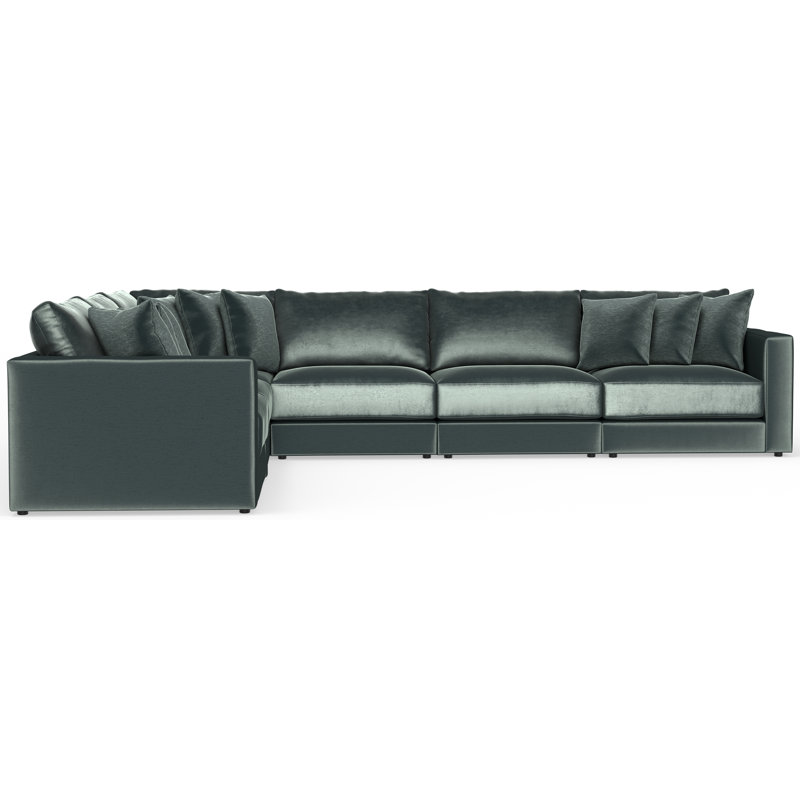 Canapé modulaire 6 pièces Nyrie, Polyester vert